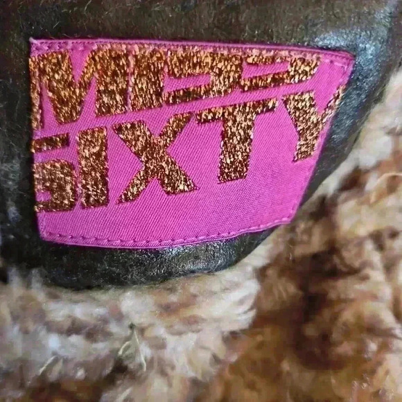 Miss Sixty Womens Suede Vintage 70s Penny Lane Bohemian Faux Fur Trim Coat XS - Picture 8 of 16